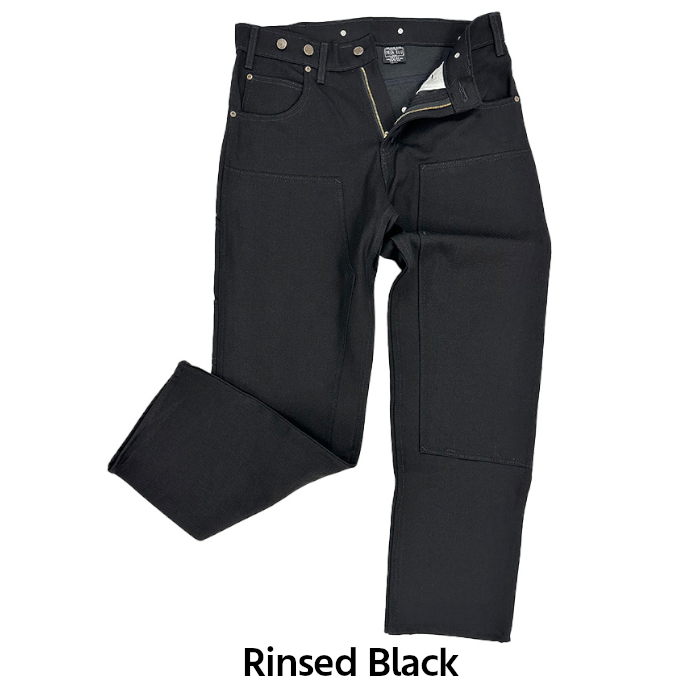 PRISON BLUES ダブルニージーンズ Double Knee Jeans with buttons